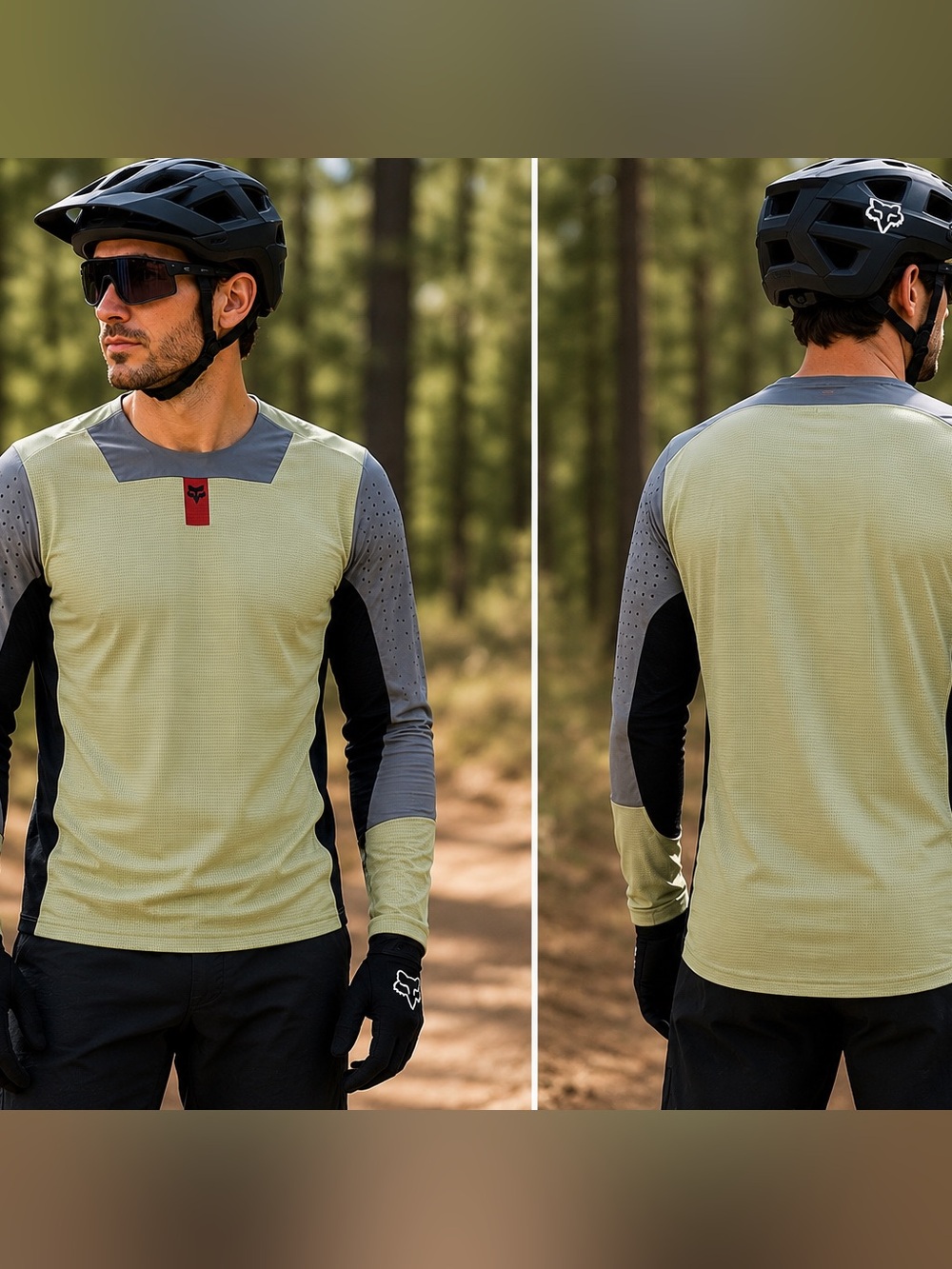 FOX Defend LS MTB Jersey Men’s Medium Long Sleeve Cycling Shirt